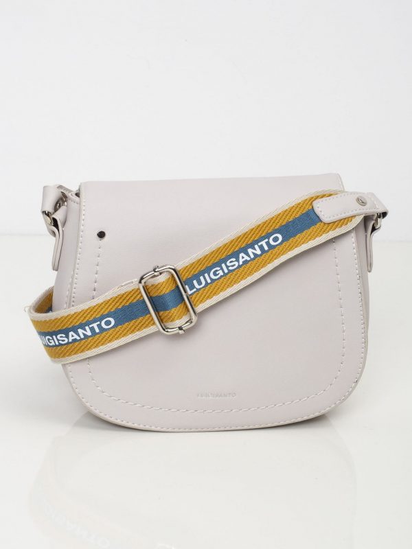 Light Grey Handbag with Decorative Strap