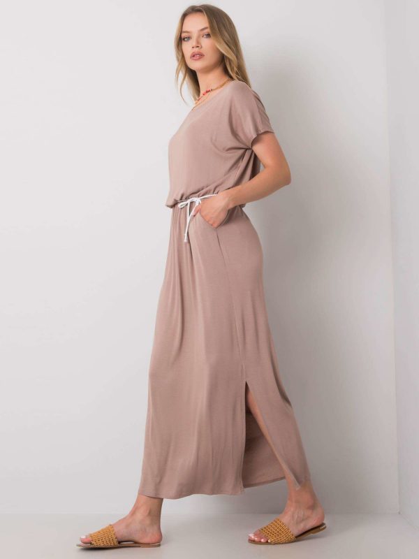 Dark beige casual dress Jan