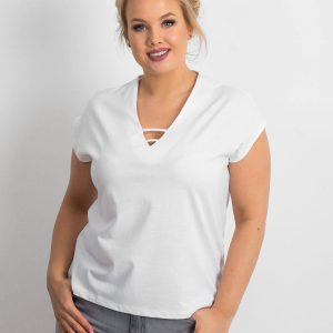 White T-shirt plus size Darlyne