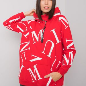 Indi Cotton Red Plus Size Sweatshirt