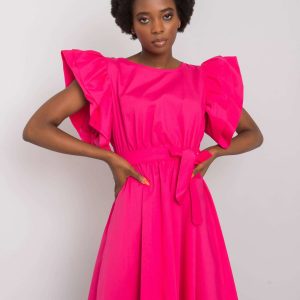 Sheila Pink Dress with Decorative Sleeves