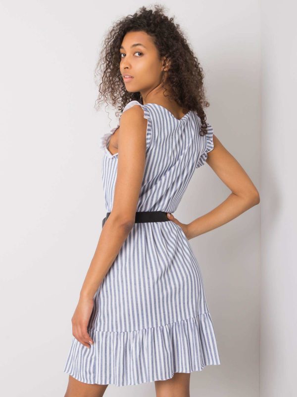 Navy blue striped Clarabelle dress