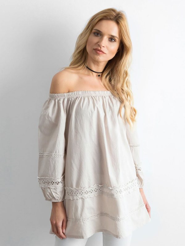 Beige cotton tunic