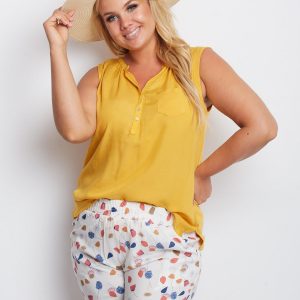 Dark Yellow Plus Size Blouse Impeccable