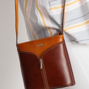 Leather Messenger Bag Brown