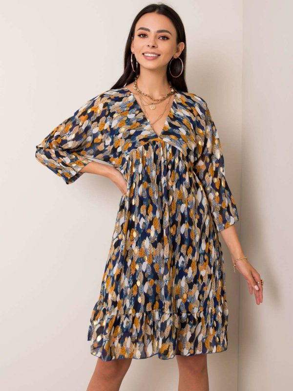 Blue and yellow Abbey dress