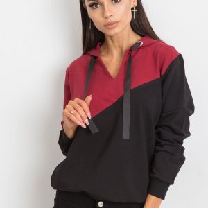 Burgundy and black Havana sweatshirt