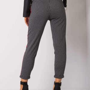 Dark Grey Sabella Striped Pants