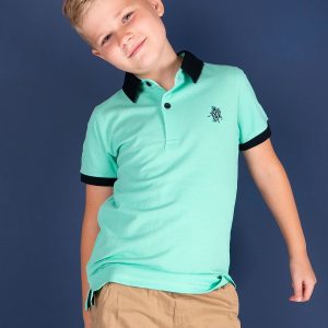 TOMMY LIFE Green boy's polo shirt