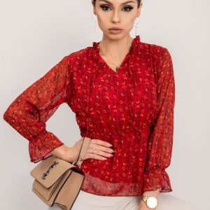 RUE PARIS Dark red blouse Alexis