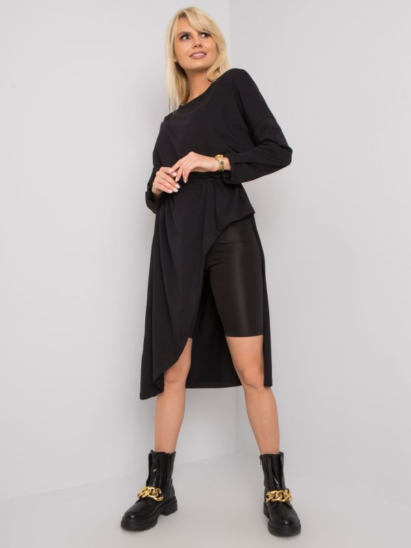 Brenda black oversize cotton tunic