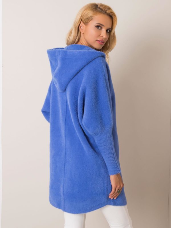 Carolyn's blue alpaca coat