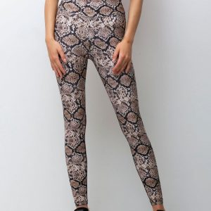 Brown Black Reptile Leggings