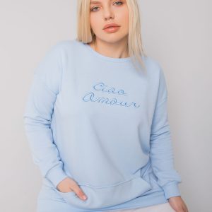 Light blue long sweatshirt plus size Easton