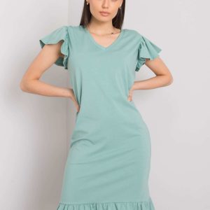 Light Green Candace Ruffle Dress