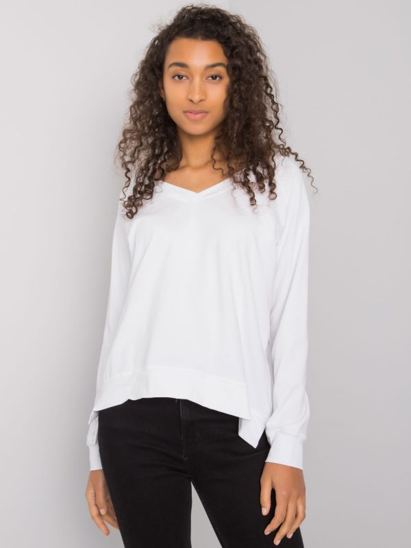 Alexie RUE PARIS White Long Sleeve Blouse