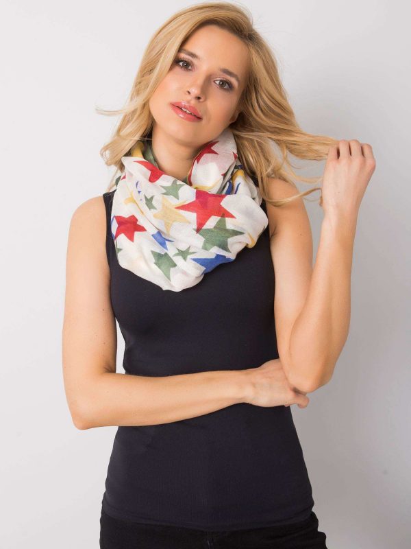 Green scarf with star print