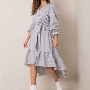 White and grey Anya dress