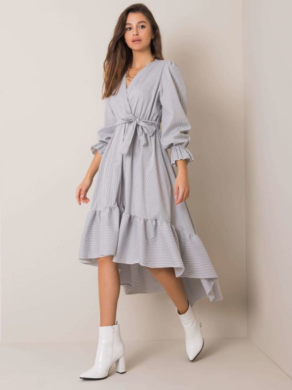 White and grey Anya dress