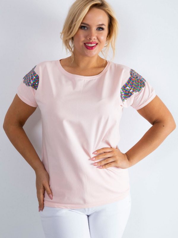 Light pink T-shirt Magically PLUS SIZE