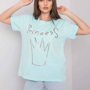 Mint t-shirt with Aosta print