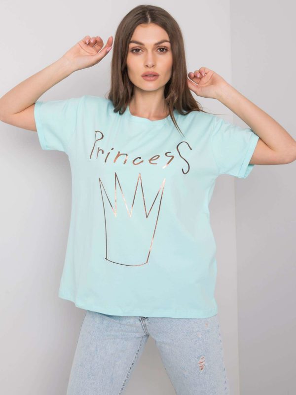 Mint t-shirt with Aosta print