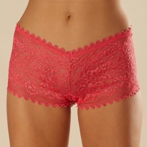 Coral Lace Panties Shorts