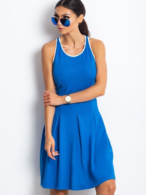 Blue sweatshirt dress