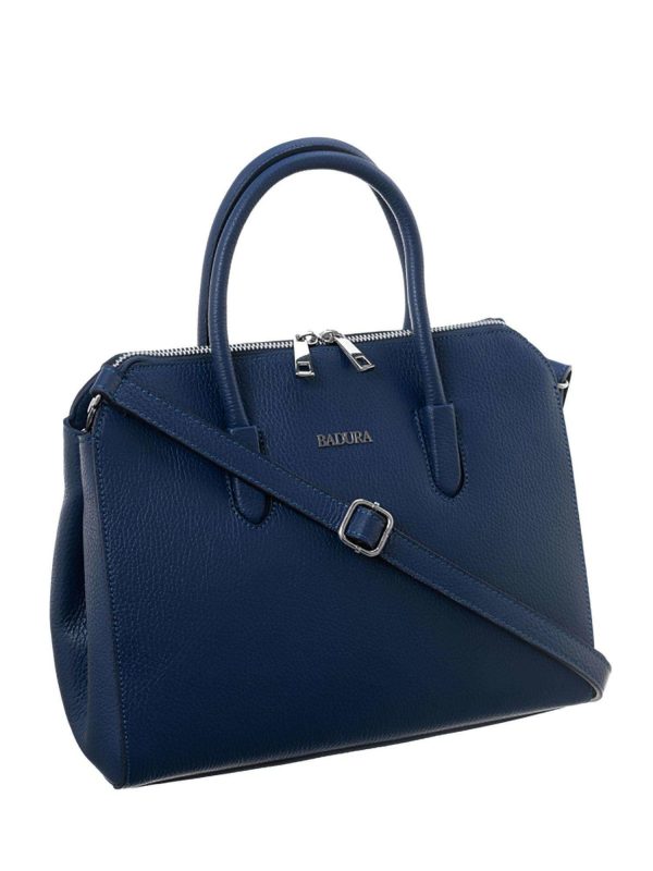 Dark blue city handbag BADURA