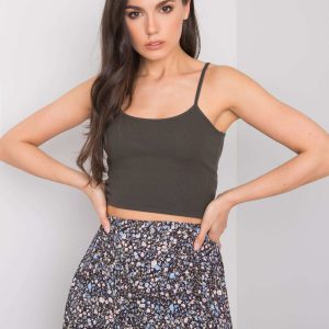 Dark khaki short top Chelo RUE PARIS