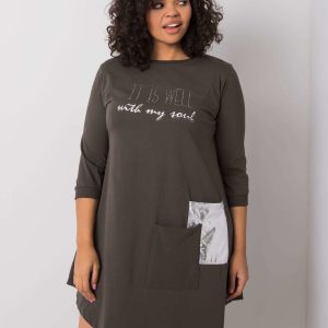 Dark Khaki Cotton Billie Dress