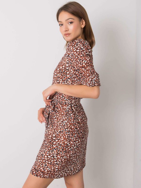 Brown dress with Jianna prints