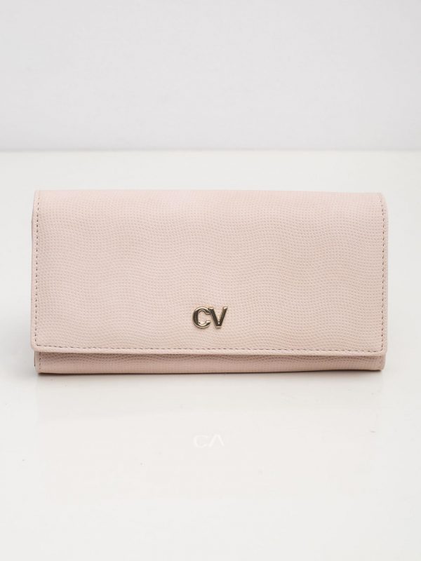 Light pink women's long wallet