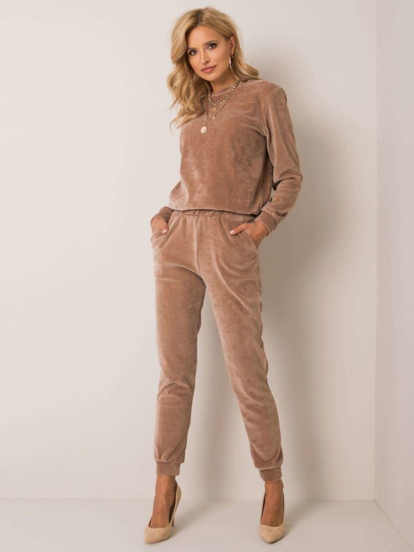 Beige velour set Dalida