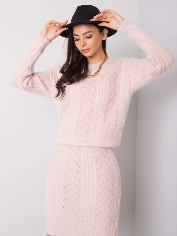 Saffron Light Pink Knitted Set