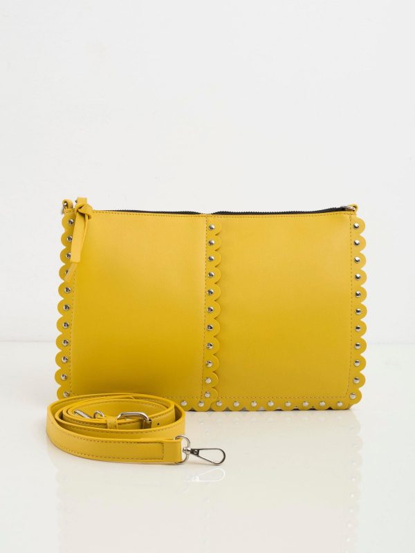 Yellow Longitudinal Ladies Handbag