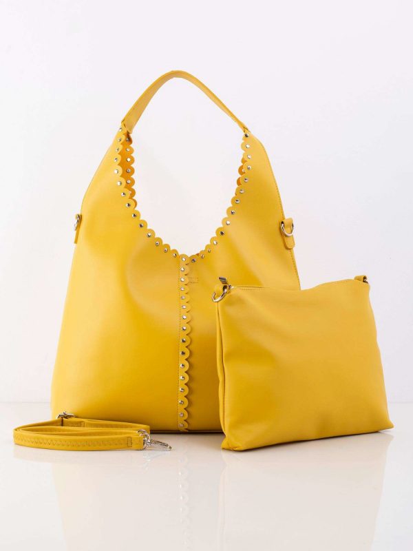 Yellow eco-leather urban bag