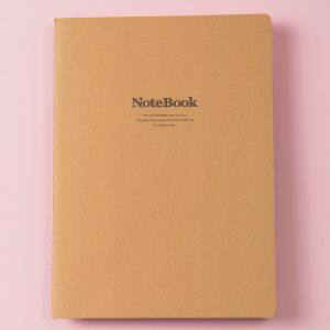 Beige notebook in lines