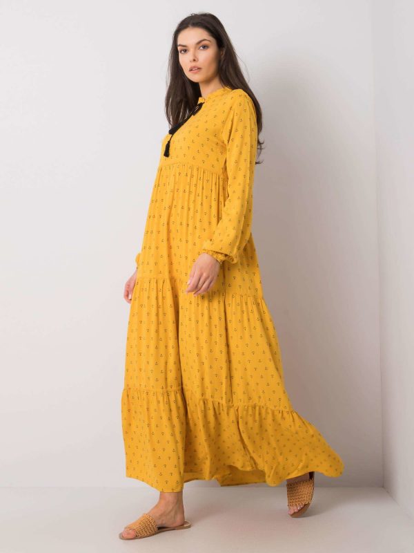 Adore mustard maxi dress