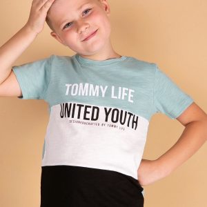 TOMMY LIFE Mint black t-shirt for boy