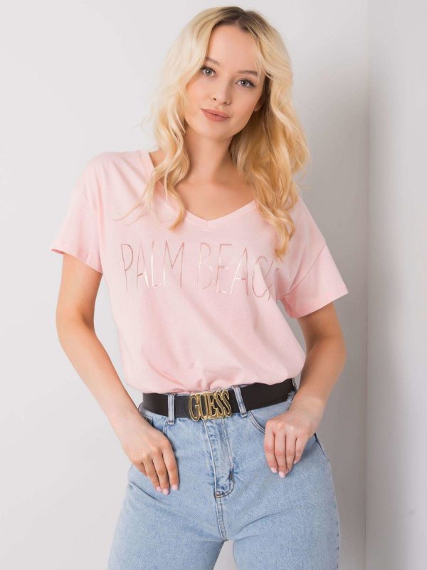 Light pink t-shirt with Denma inscription