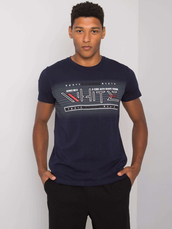 Navy Blue Cotton T-Shirt for Men Emmett