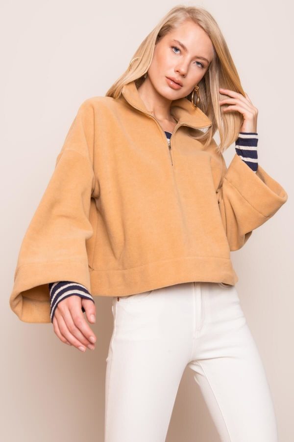 Dark beige sweatshirt for women BSL