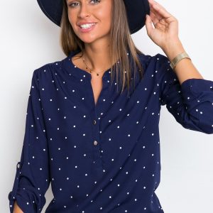 Navy blue blouse Tweet