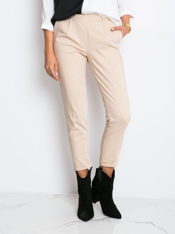 RUE PARIS Beige Control pants