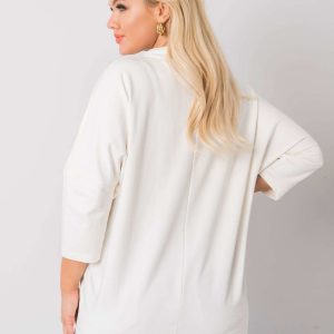 Ecru plus size blouse with Chloe lettering