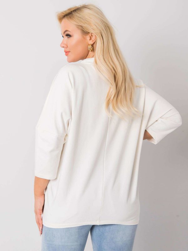 Ecru plus size blouse with Chloe lettering