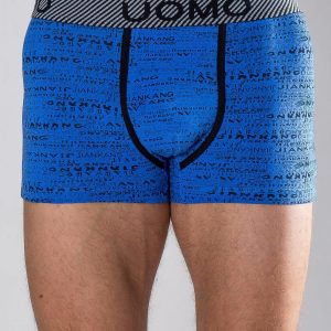 Dark Blue Patterned Boxer Shorts