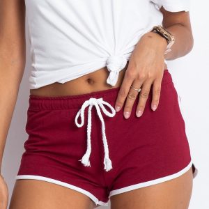 Burgundy shorts Politeness