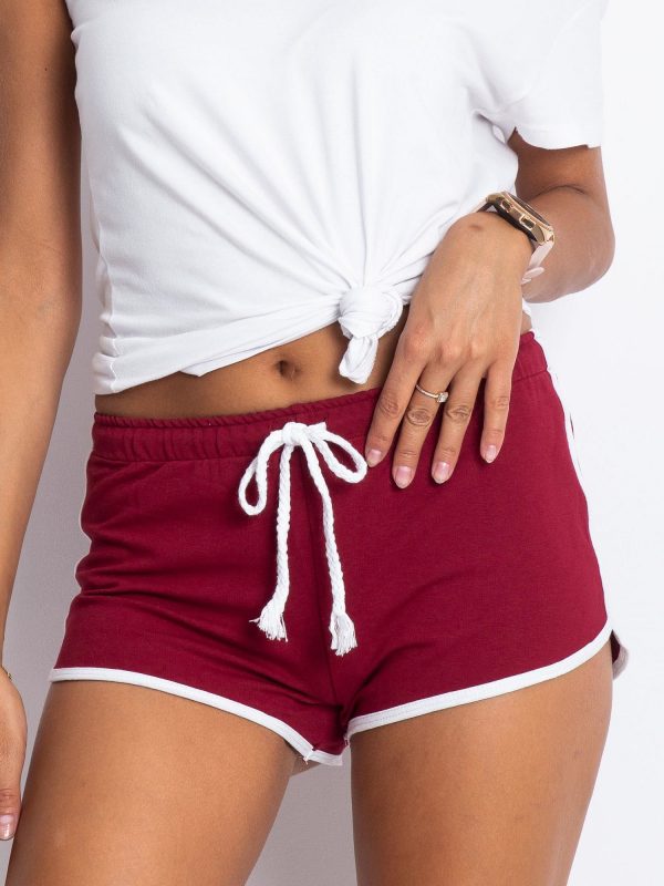 Burgundy shorts Politeness